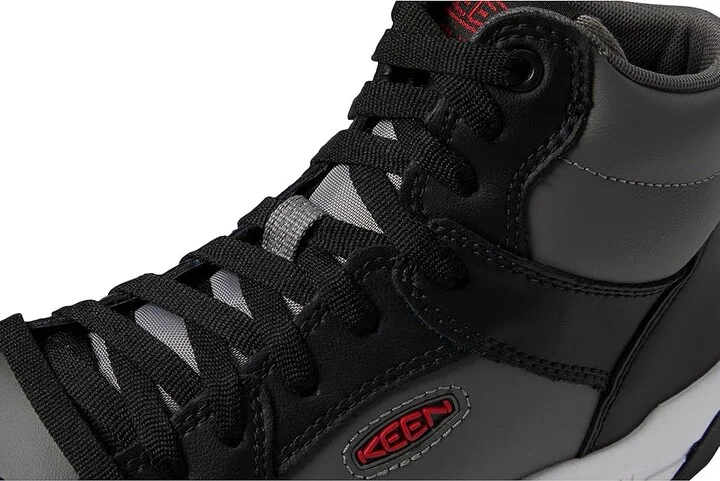 KEEN Utility Overton Mid (Comp Toe) Men's Work Boots Steel Grey/Black : 7 D - Medium, Textile - Image 5