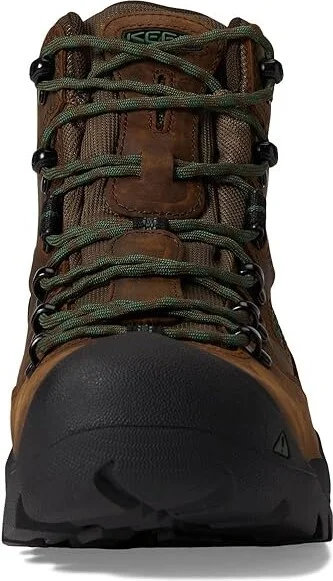 KEEN Utility Pittsburgh Energy 6 Waterproof (Comp Toe) Men's Shoes Cascade Brown/Greener Pastures : 9.5 EE - Wide, Leather - Image 2