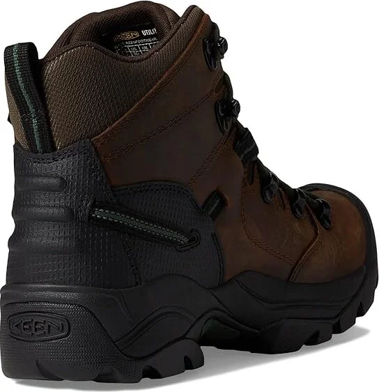 KEEN Utility Pittsburgh Energy 6 Waterproof (Comp Toe) Men's Shoes Cascade Brown/Greener Pastures : 9.5 EE - Wide, Leather - Image 4