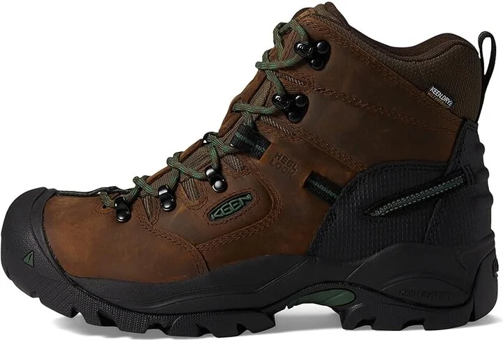 KEEN Utility Pittsburgh Energy 6 Waterproof (Comp Toe) Men's Shoes Cascade Brown/Greener Pastures : 9.5 EE - Wide, Leather - Image 6