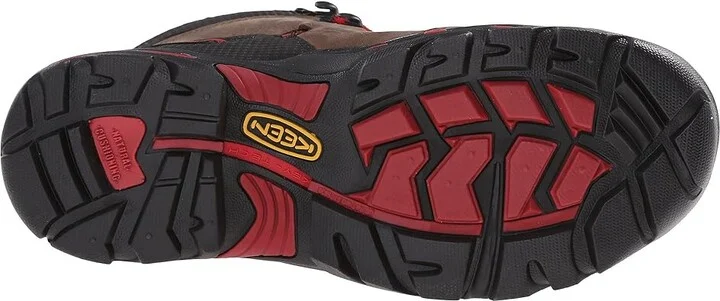 KEEN Utility Pittsburgh (Steel Toe) Men's Work Boots Bison/Red : 7 D - Medium, Suede - Image 4