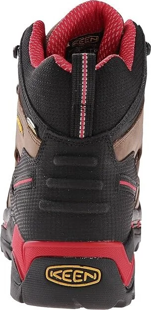 KEEN Utility Pittsburgh (Steel Toe) Men's Work Boots Bison/Red : 7 D - Medium, Suede - Image 5