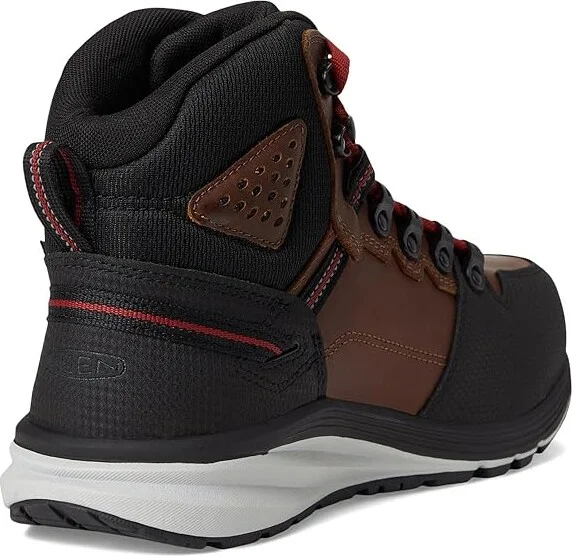 KEEN Utility Red Hook Mid Waterproof (Comp Toe) Men's Shoes Tobacco/Black : 9.5 EE - Wide, Textile/Leather - Image 4