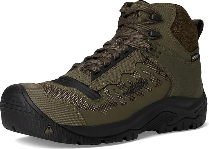 KEEN Utility Reno KBF Mid Waterproof (Comp Toe) Men's Shoes Dark Olive/Black : 9.5 EE - Wide, Leather/Synthetic - Image 5