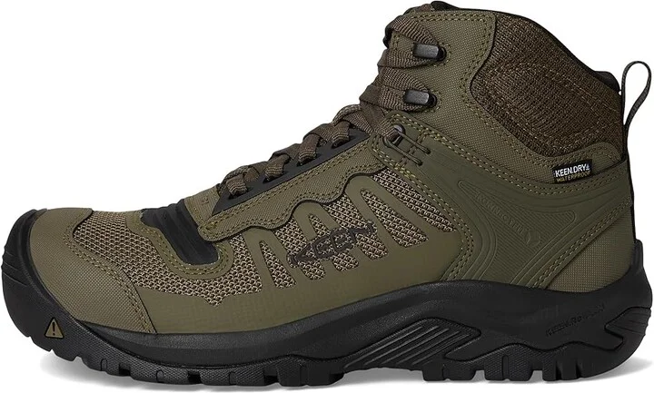 KEEN Utility Reno KBF Mid Waterproof (Comp Toe) Men's Shoes Dark Olive/Black : 9.5 EE - Wide, Leather/Synthetic - Image 6