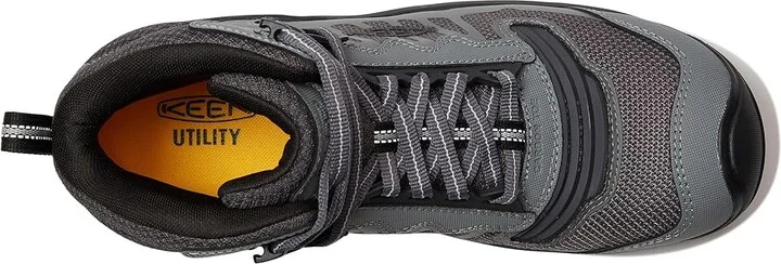 KEEN Utility Reno KBF Mid Waterproof (Comp Toe) Men's Shoes Magnet/Black : 9.5 EE - Wide, Leather/Synthetic - Image 2