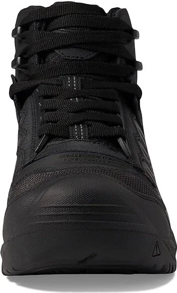 KEEN Utility Reno Mid KBF WP Soft Toe Men's Shoes Black/Black : 9.5 D - Medium, Leather - Image 2
