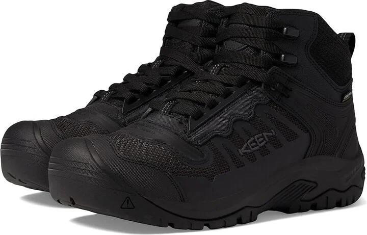 KEEN Utility Reno Mid KBF WP Soft Toe Men's Shoes Black/Black : 9.5 D - Medium, Leather