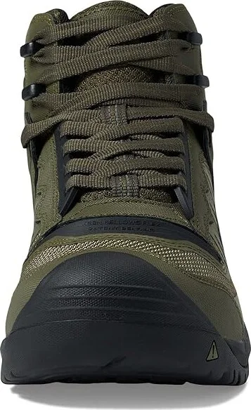 KEEN Utility Reno Mid KBF WP Soft Toe Men's Shoes Dark Olive/Black : 15 D - Medium, Leather - Image 2