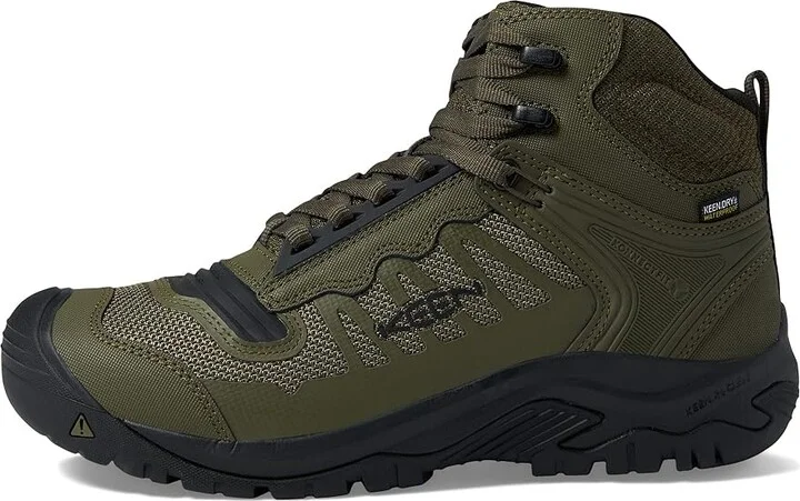 KEEN Utility Reno Mid KBF WP Soft Toe Men's Shoes Dark Olive/Black : 15 D - Medium, Leather - Image 6
