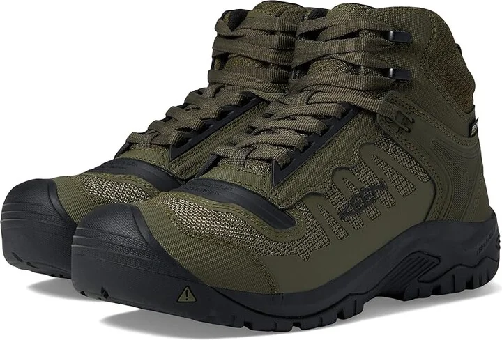 KEEN Utility Reno Mid KBF WP Soft Toe Men's Shoes Dark Olive/Black : 15 D - Medium, Leather