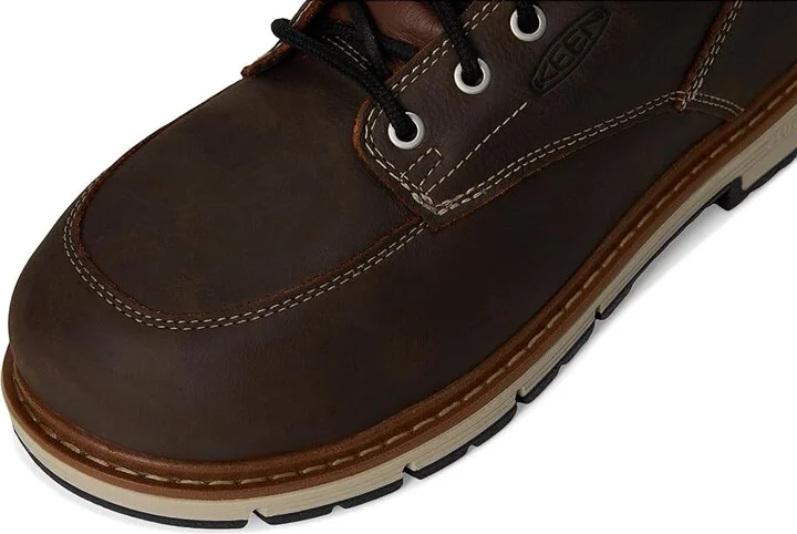 KEEN Utility San Jose 6 Alloy Toe Waterproof 90 Degree Heel Men's Work Boots Bison/Black : 12 EE - Wide, Leather - Image 2