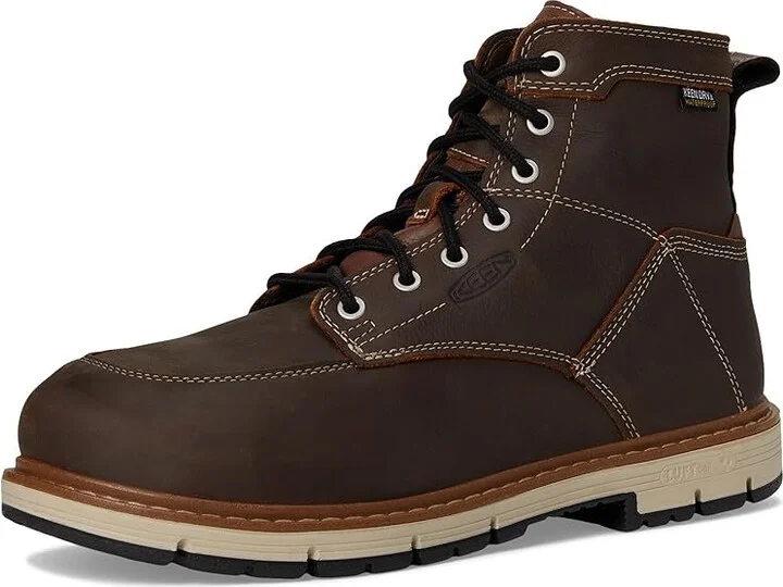 KEEN Utility San Jose 6 Alloy Toe Waterproof 90 Degree Heel Men's Work Boots Bison/Black : 12 EE - Wide, Leather - Image 5
