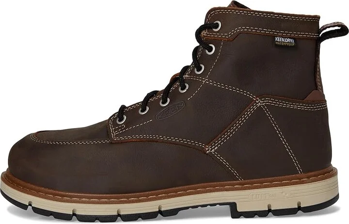 KEEN Utility San Jose 6 Alloy Toe Waterproof 90 Degree Heel Men's Work Boots Bison/Black : 12 EE - Wide, Leather - Image 6