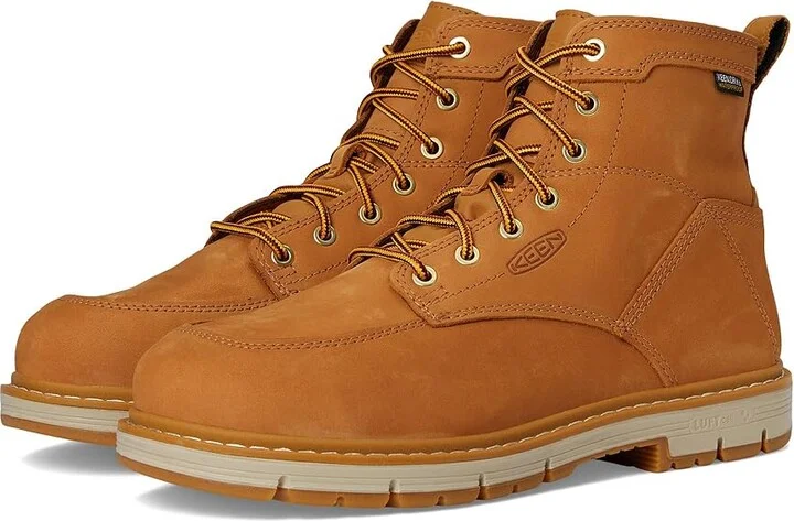 KEEN Utility San Jose 6 Alloy Toe Waterproof 90 Degree Heel Men's Work Boots Bistre/Gum : 12 D - Medium, Leather