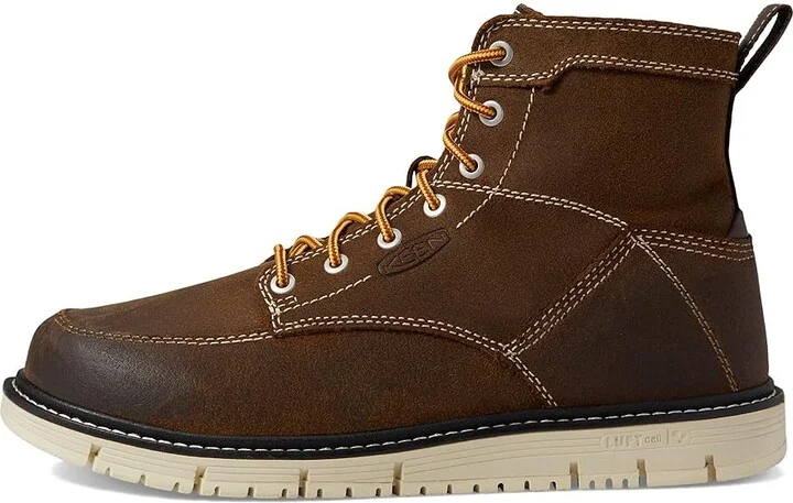 KEEN Utility San Jose 6 (Soft Toe) Men's Work Boots Coffee Bean/Star White : 7.5 D - Medium, Leather - Image 6