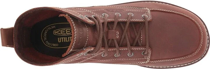 KEEN Utility San Jose 6 (Soft Toe) Men's Work Boots Gingerbread/Off-White : 9.5 EE - Wide, Leather - Image 3