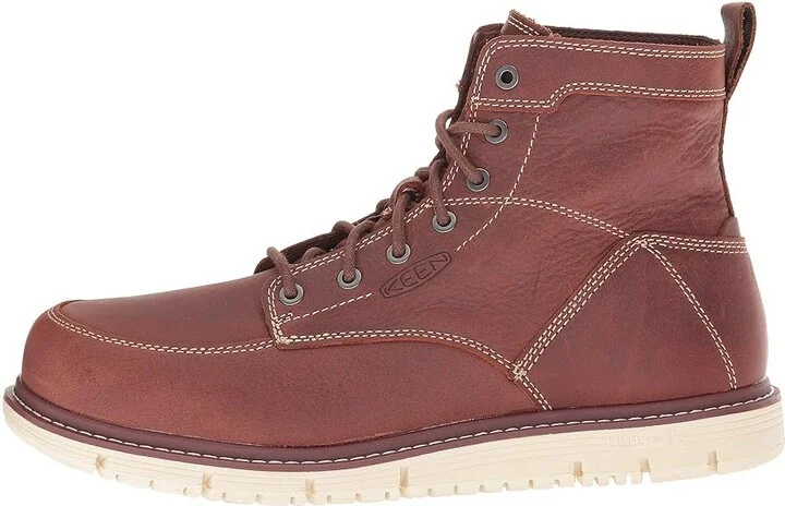 KEEN Utility San Jose 6 (Soft Toe) Men's Work Boots Gingerbread/Off-White : 9.5 EE - Wide, Leather - Image 7