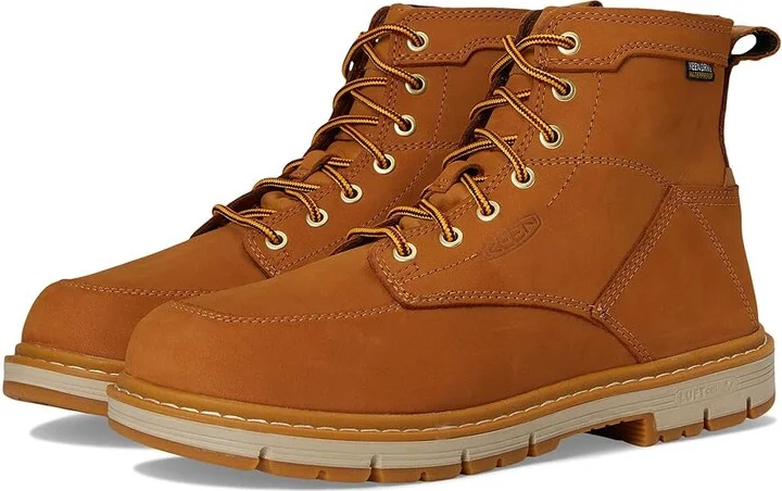 KEEN Utility San Jose 6 Soft Toe Waterproof 90 Degree Heel Men's Work Boots Bistre/Gum : 11.5 EE - Wide, Leather
