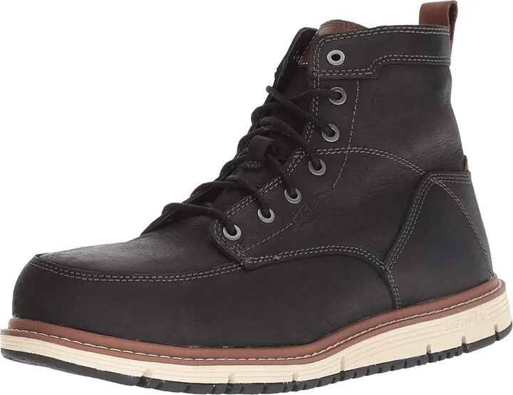 KEEN Utility San Jose Aluminum Toe Men's Work Boots Black/Carmel Cafe : 15 D - Medium, Leather - Image 2