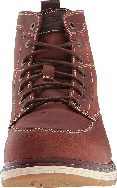 KEEN Utility San Jose Aluminum Toe Men's Work Boots Gingerbread/Off-White : 9.5 EE - Wide, Leather - Image 6