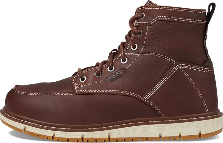 KEEN Utility San Jose Aluminum Toe Men's Work Boots Gingerbread/Off-White : 9.5 EE - Wide, Leather - Image 7