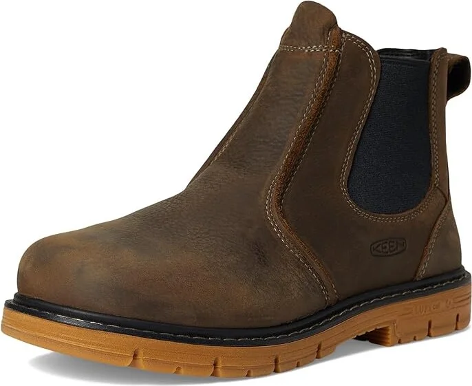 KEEN Utility San Jose Pull-On Boot (Aluminum Toe) Men's Work Boots Cascade Brown/Gum : 10 EE - Wide, Leather - Image 5