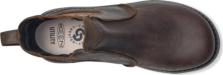 KEEN Utility San Jose Pull-On Boot (Aluminum Toe) Women's Work Boots Cascade Brown/Black : 10 D - Wide, Leather - Image 2