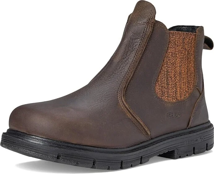 KEEN Utility San Jose Pull-On Boot (Aluminum Toe) Women's Work Boots Cascade Brown/Black : 10 D - Wide, Leather - Image 5
