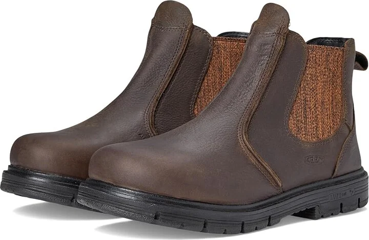 KEEN Utility San Jose Pull-On Boot (Aluminum Toe) Women's Work Boots Cascade Brown/Black : 10 D - Wide, Leather