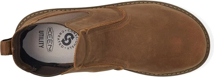 KEEN Utility San Jose Pull-On Boot (Soft Toe) Men's Work Boots Belgian/Gum : 12 EE - Wide, Leather - Image 2