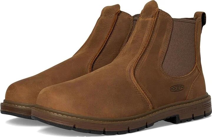 KEEN Utility San Jose Pull-On Boot (Soft Toe) Men's Work Boots Belgian/Gum : 12 EE - Wide, Leather