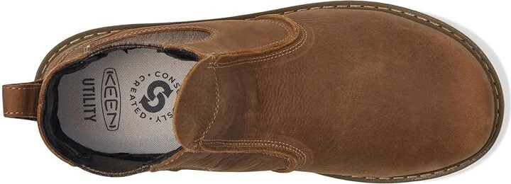 KEEN Utility San Jose Pull-On Boot (Soft Toe) Women's Work Boots Belgian/Gum : 9 D - Wide, Leather - Image 2