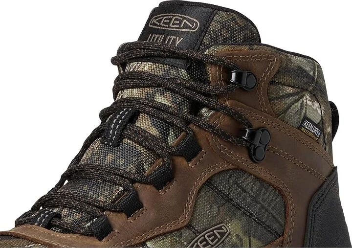 KEEN Utility Skokie Waterproof Work Boot (Carbon Toe) Men's Shoes Camo/Black : 13 D - Medium, Leather - Image 2