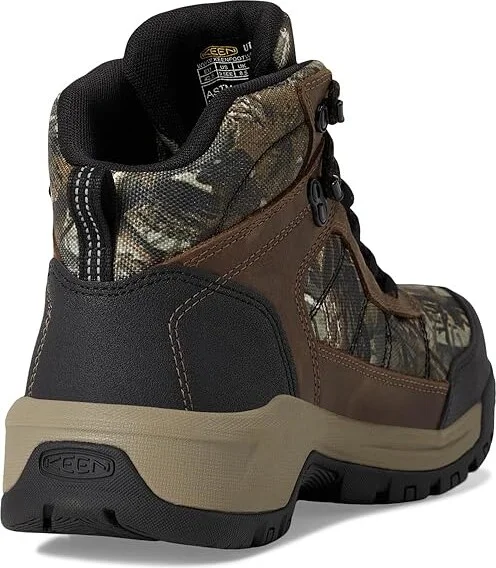 KEEN Utility Skokie Waterproof Work Boot (Carbon Toe) Men's Shoes Camo/Black : 13 D - Medium, Leather - Image 4