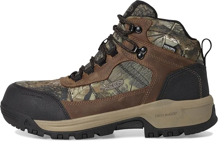 KEEN Utility Skokie Waterproof Work Boot (Carbon Toe) Men's Shoes Camo/Black : 13 D - Medium, Leather - Image 6