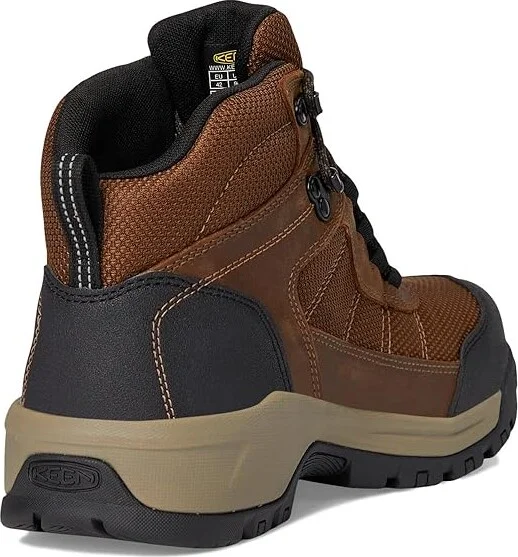 KEEN Utility Skokie Waterproof Work Boot (Carbon Toe) Men's Shoes Dark Earth/Black : 10 D - Medium, Leather - Image 4