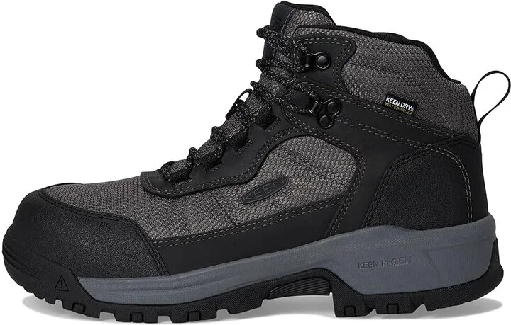 KEEN Utility Skokie Waterproof Work Boot (Carbon Toe) Men's Shoes Magnet/Black : 9.5 D - Medium, Leather - Image 6