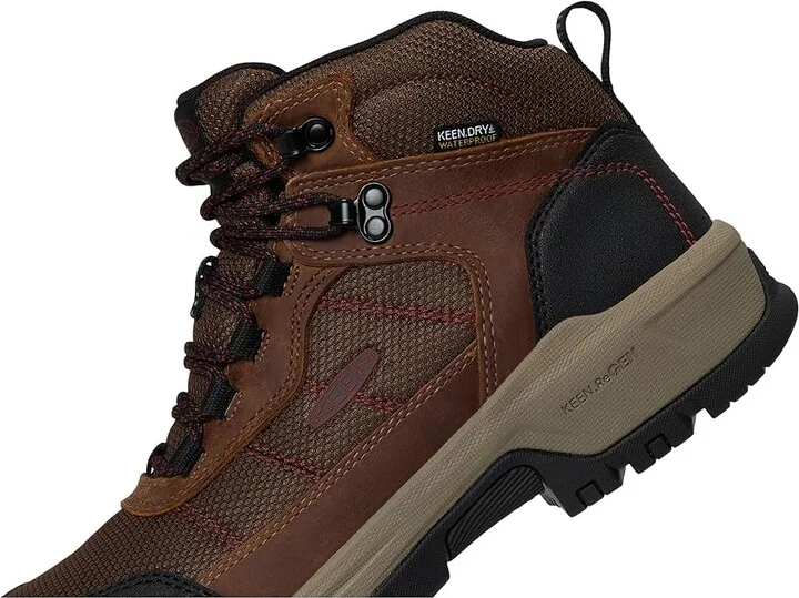 KEEN Utility Skokie Waterproof Work Boot (Carbon Toe) Women's Shoes Bison/Black : 6.5 B - Medium, Leather - Image 7