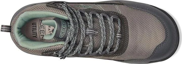 KEEN Utility Skokie Waterproof Work Boot (Carbon Toe) Women's Shoes Magnet/Black : 9.5 B - Medium, Leather - Image 2