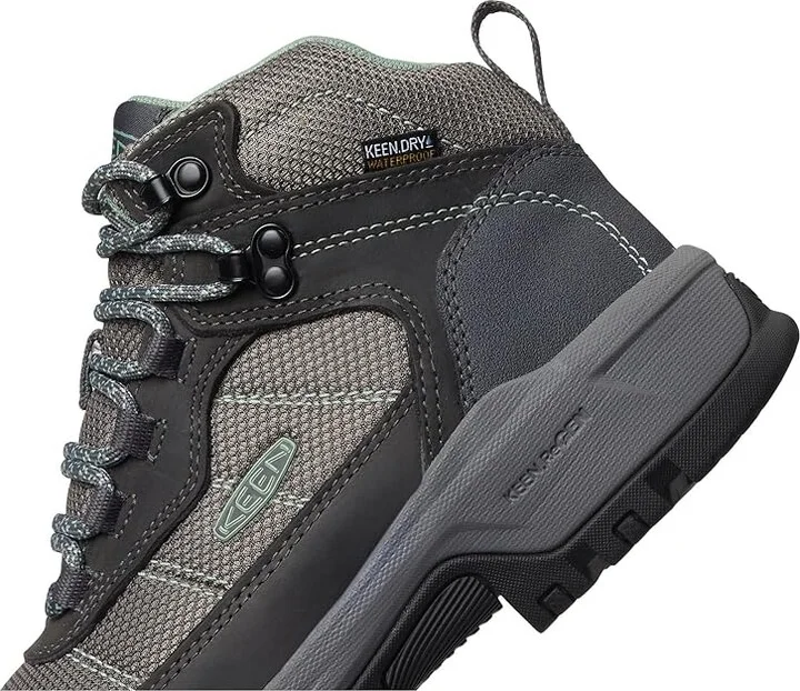 KEEN Utility Skokie Waterproof Work Boot (Carbon Toe) Women's Shoes Magnet/Black : 9.5 B - Medium, Leather - Image 7