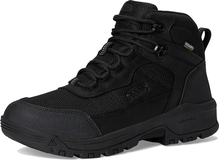 KEEN Utility Skokie Waterproof Work Boot (Soft Toe) Men's Shoes Black/Black : 12 D - Medium, Leather - Image 5