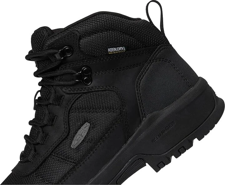 KEEN Utility Skokie Waterproof Work Boot (Soft Toe) Men's Shoes Black/Black : 12 D - Medium, Leather - Image 7