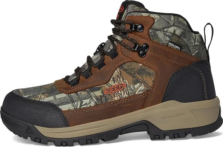 KEEN Utility Skokie Waterproof Work Boot (Soft Toe) Men's Shoes Camo/Black : 8.5 D - Medium, Leather - Image 6