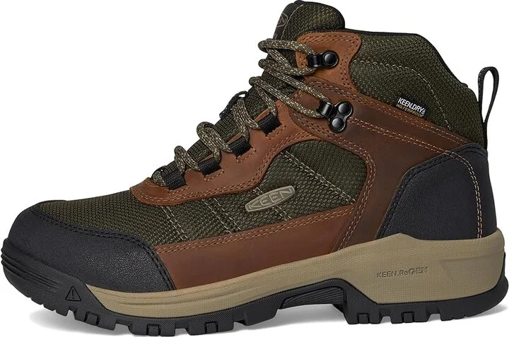 KEEN Utility Skokie Waterproof Work Boot (Soft Toe) Men's Shoes Forest Night/Black : 11 D - Medium, Leather - Image 6