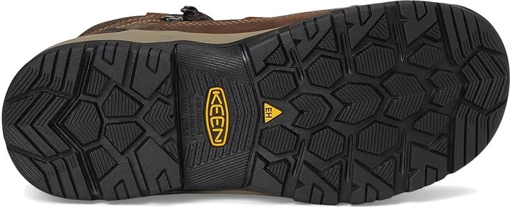KEEN Utility Skokie Waterproof Work Boot (Soft Toe) Women's Shoes Bison/Black : 6 B - Medium, Leather/Textile - Image 3