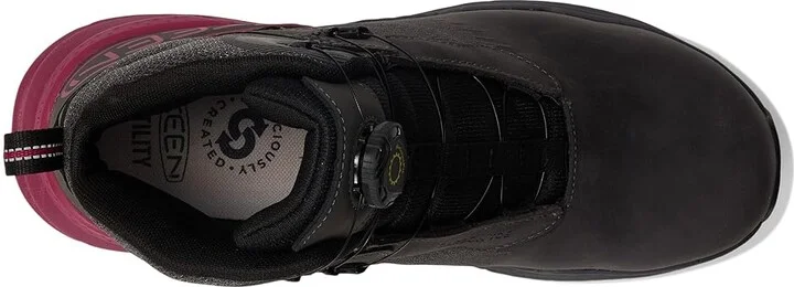 KEEN Utility Snapline RF Waterproof Boot (Carbon-Fiber Toe) Women's Work Boots Magnet/Black : 6.5 D - Wide, Leather/Synthetic - Image 2