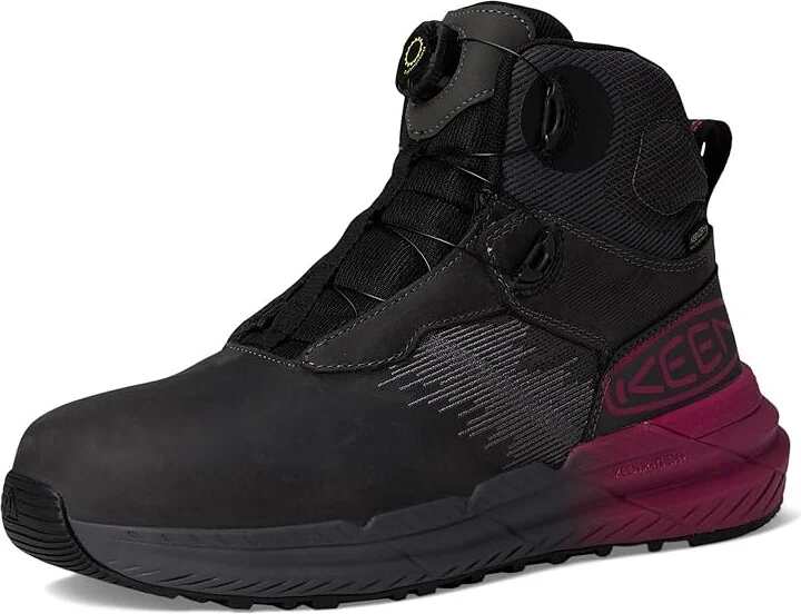 KEEN Utility Snapline RF Waterproof Boot (Carbon-Fiber Toe) Women's Work Boots Magnet/Black : 6.5 D - Wide, Leather/Synthetic - Image 5