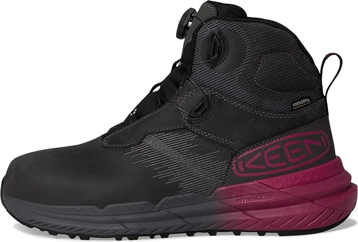 KEEN Utility Snapline RF Waterproof Boot (Carbon-Fiber Toe) Women's Work Boots Magnet/Black : 6.5 D - Wide, Leather/Synthetic - Image 6