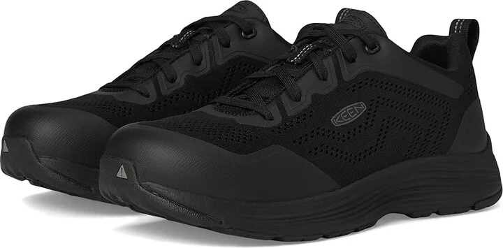 KEEN Utility Sparta II (Alloy Toe) Men's Shoes Black/Black : 9.5 EE - Wide, Textile/Synthetic